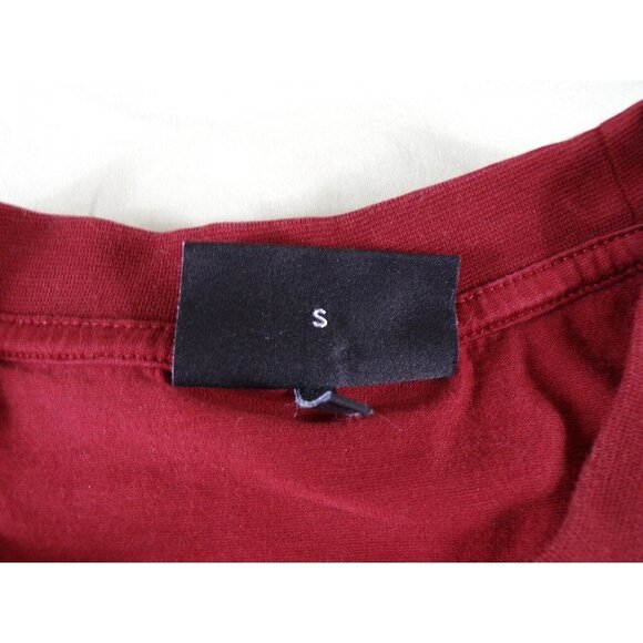 Emporio Armani Emoji Hook Loop Patch Maroon T-shirt Small Limited Edition #640 - Picture 8 of 11